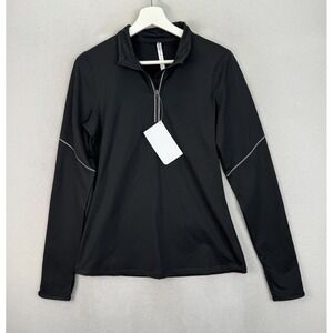 Fabletics Shirt Jacket Emery Running Jacket Pullover Black Women's Sz‎ M UPF 50